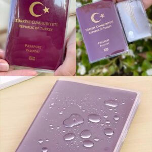 Şeffaf Pasaport Kılıfı Premium Pvc Pasaport Kabı Üniversal Model Su Geçirmez
